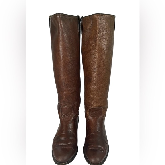 Frye Dorado Vintage Brown Leather Riding Boots Size 8.5 Made in Spain
